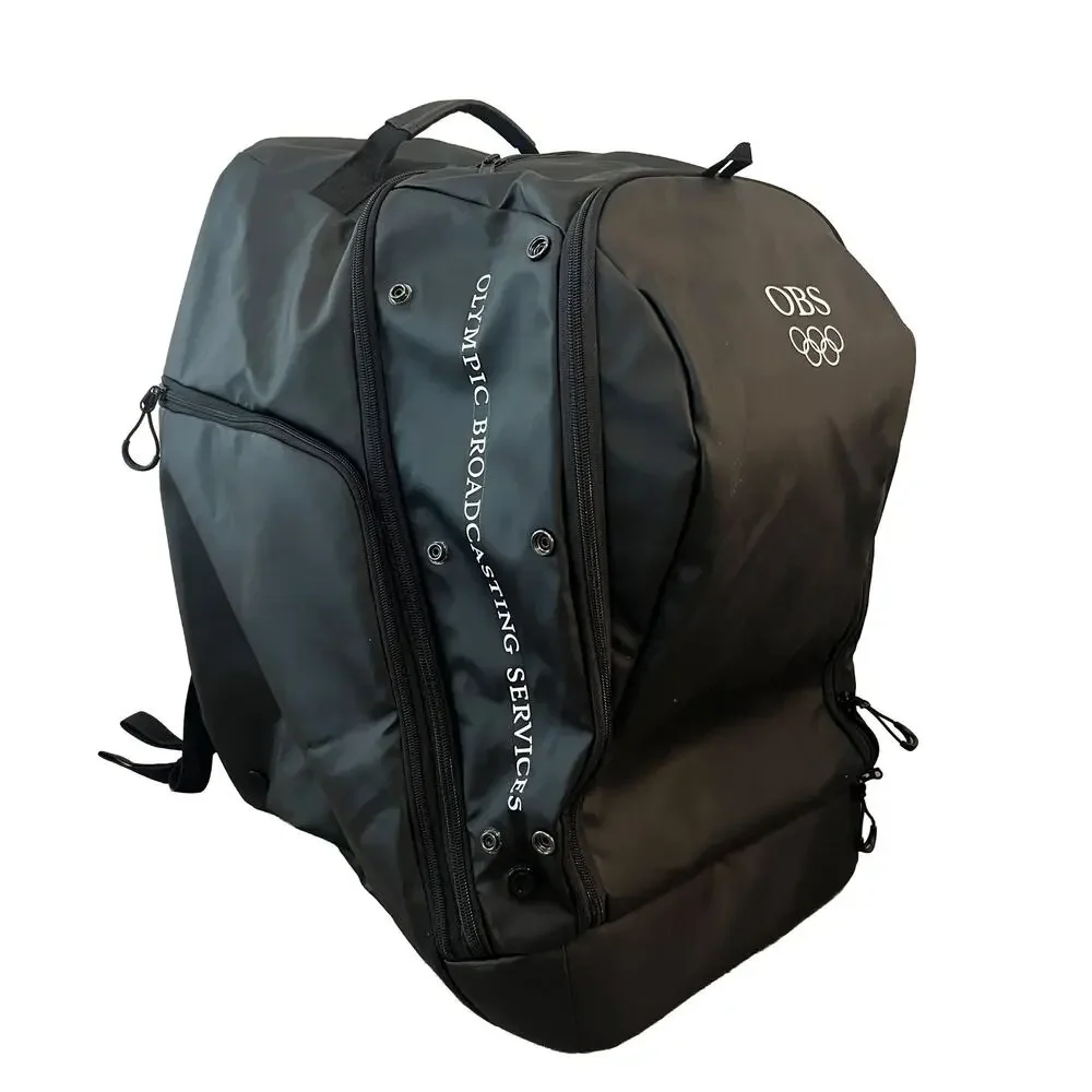 Authentic PyeongChang 2018 Winter Olympics OBS Crew Black Backpack ~40L Large - Picture 1 of 16